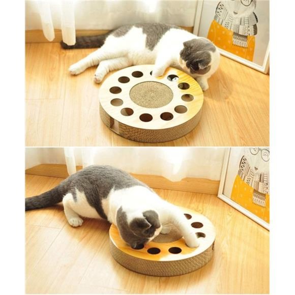 Cat Toy with Sturdy Scratching Pads and 2 Jingly Balls for All Ages of Cats - Picture 2 of 6